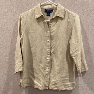 Charter Club beige linen shirt